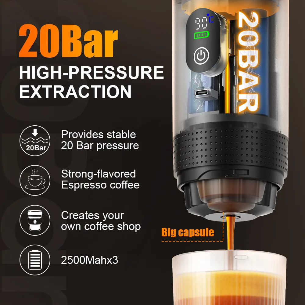 Portable USB Charging Mini Automatic Capsule Coffee Machine - Image 4